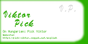 viktor pick business card